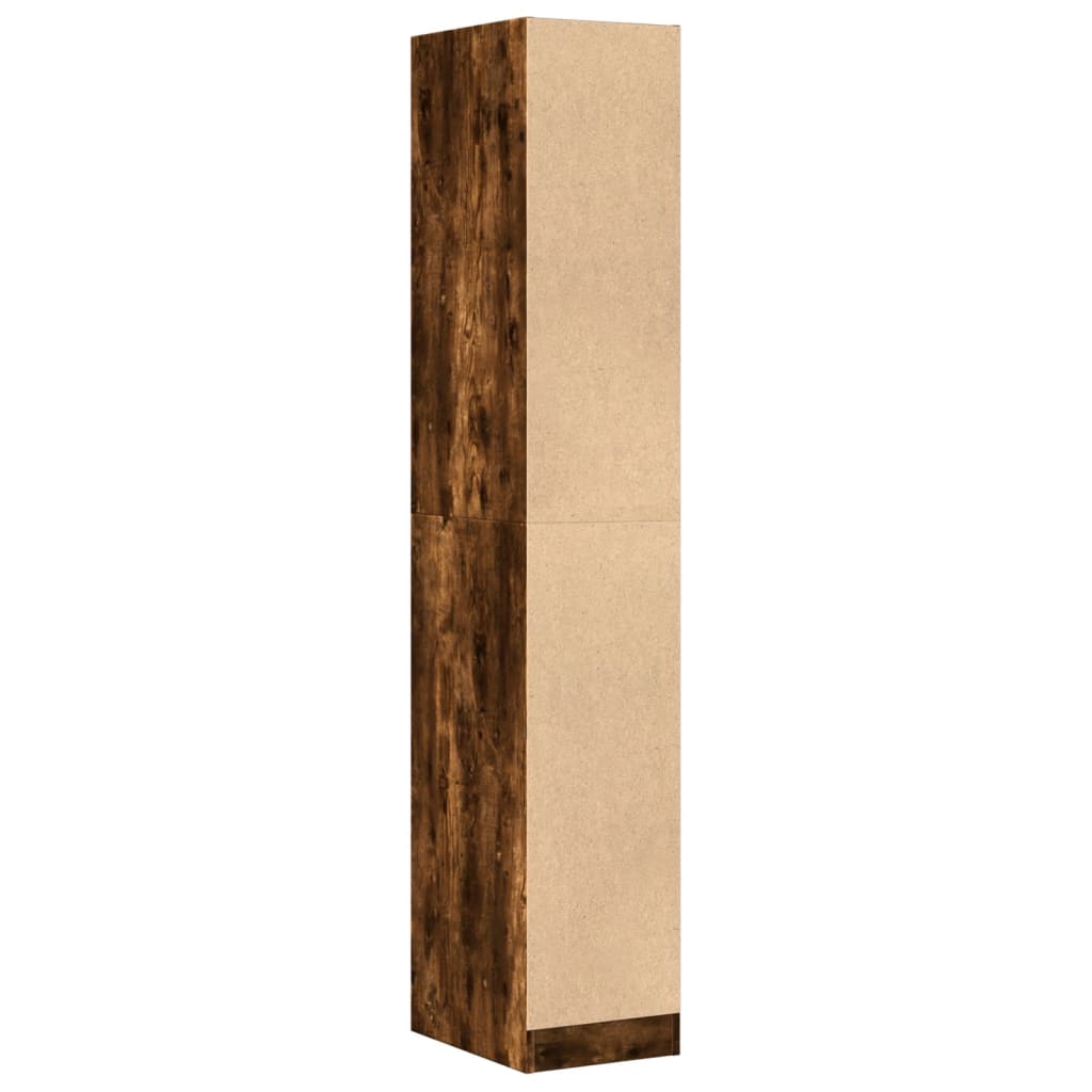 Apothecary Cabinet Smoked Oak 30x41x174,5 cm Engineered Wood