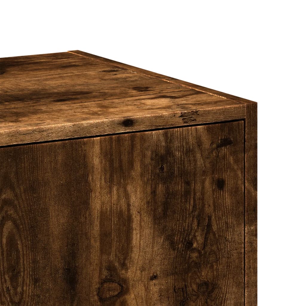 Apothecary Cabinet Smoked Oak 30x41x174,5 cm Engineered Wood