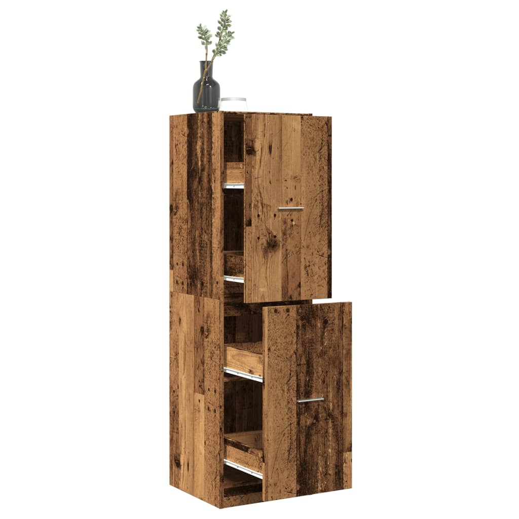 Apothecary Cabinet Old Wood 40x41x144,5 cm Engineered Wood