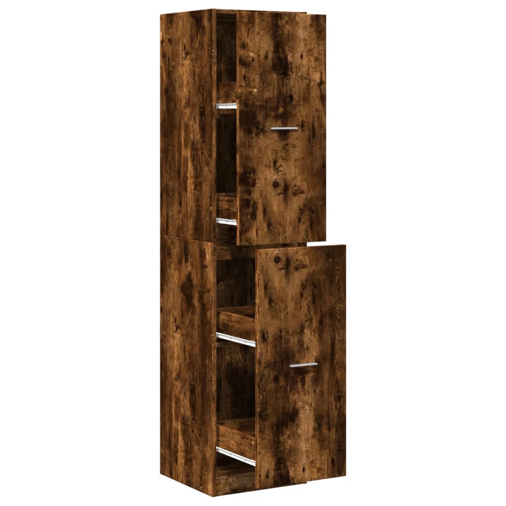 Apothecary Cabinet Smoked Oak 40x41x174,5 cm Engineered Wood