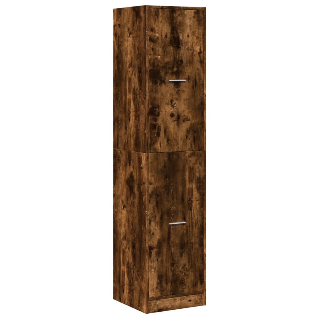 Apothecary Cabinet Smoked Oak 40x41x174,5 cm Engineered Wood