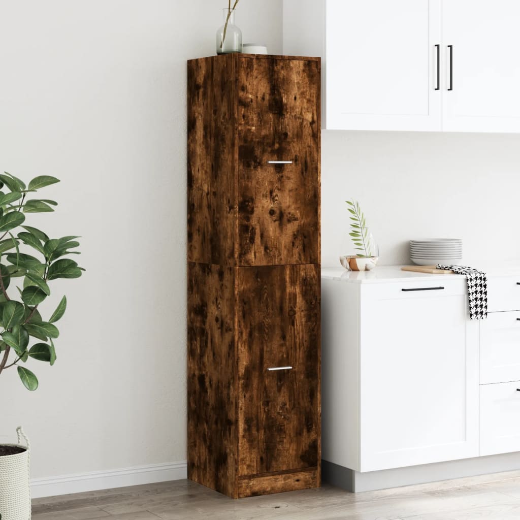 Apothecary Cabinet Smoked Oak 40x41x174,5 cm Engineered Wood