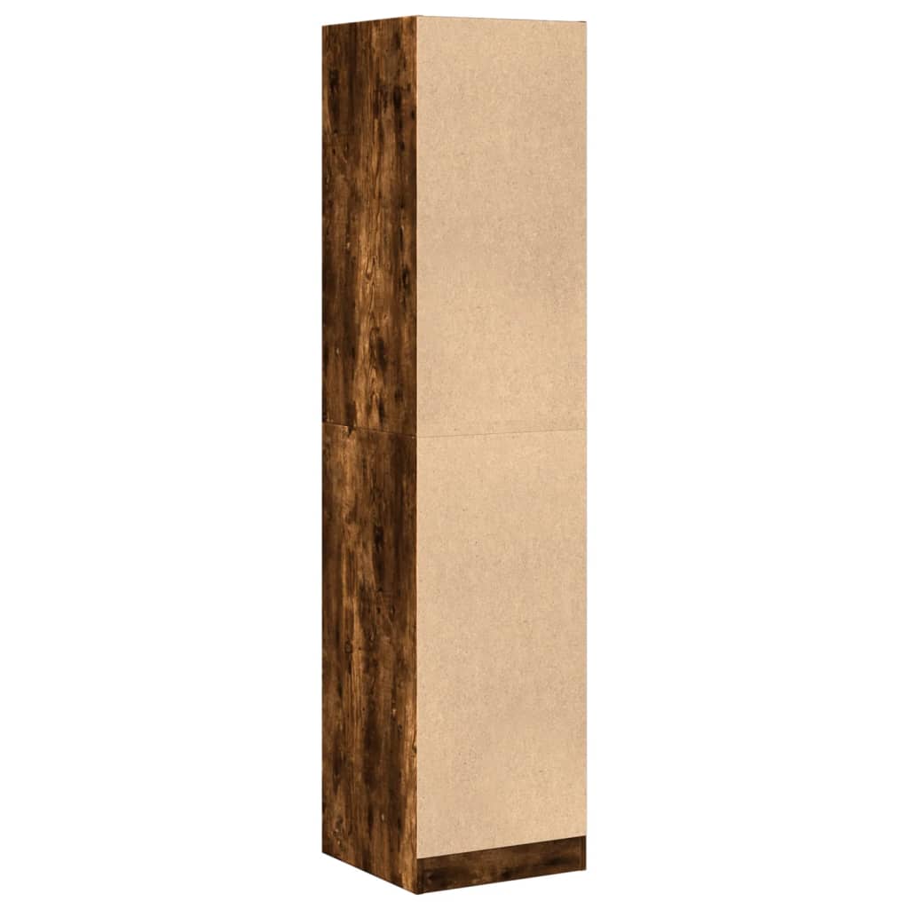 Apothecary Cabinet Smoked Oak 40x41x174,5 cm Engineered Wood