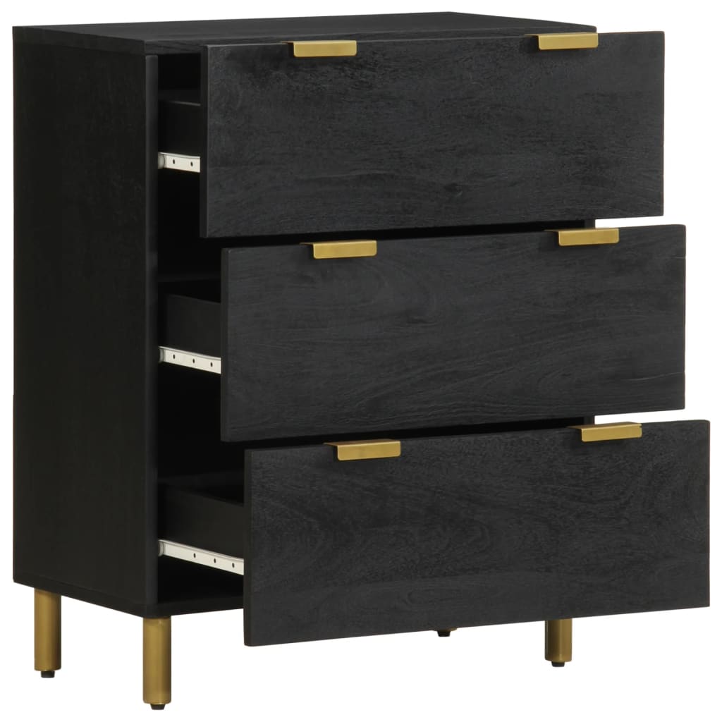 Sideboards 2 pcs Black 60x33x75 cm Engineered Wood
