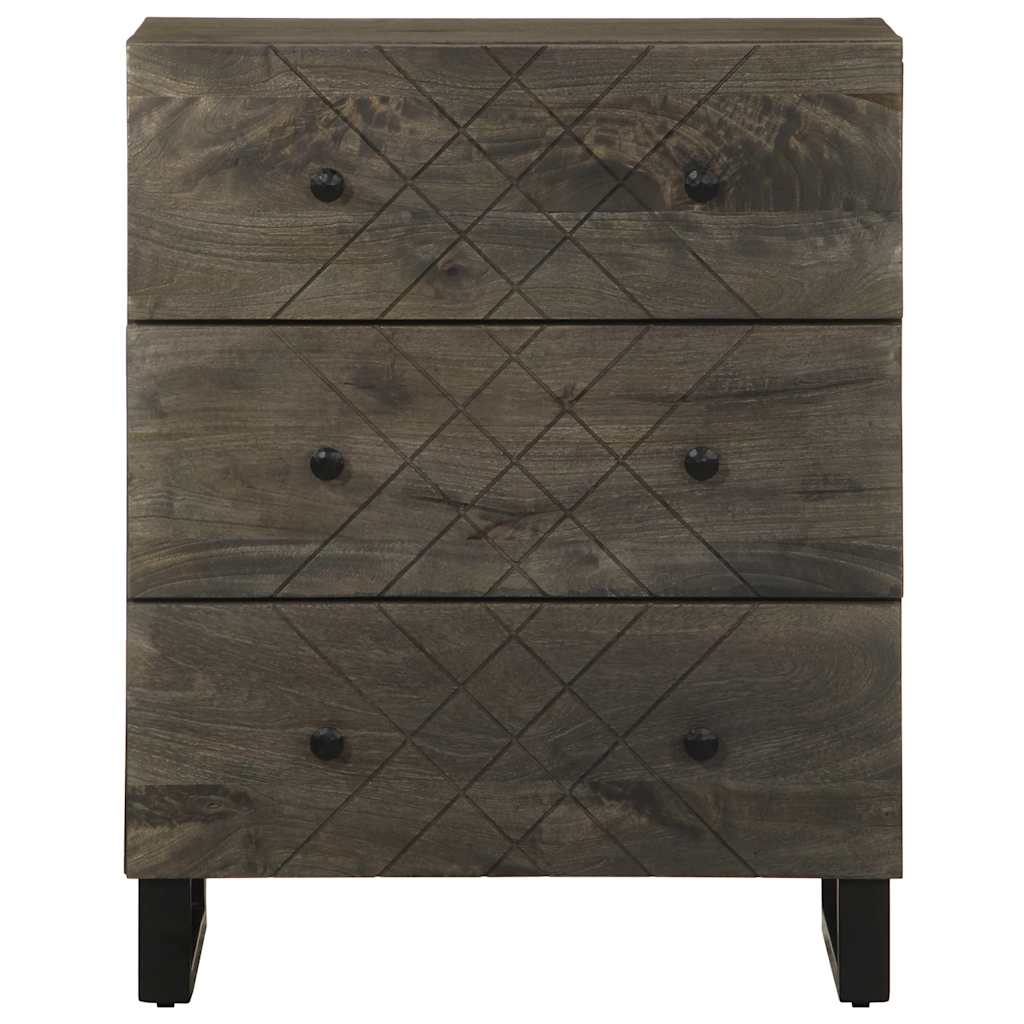 Sideboards 2 pcs Black 60x33x75 cm Solid Wood Mango
