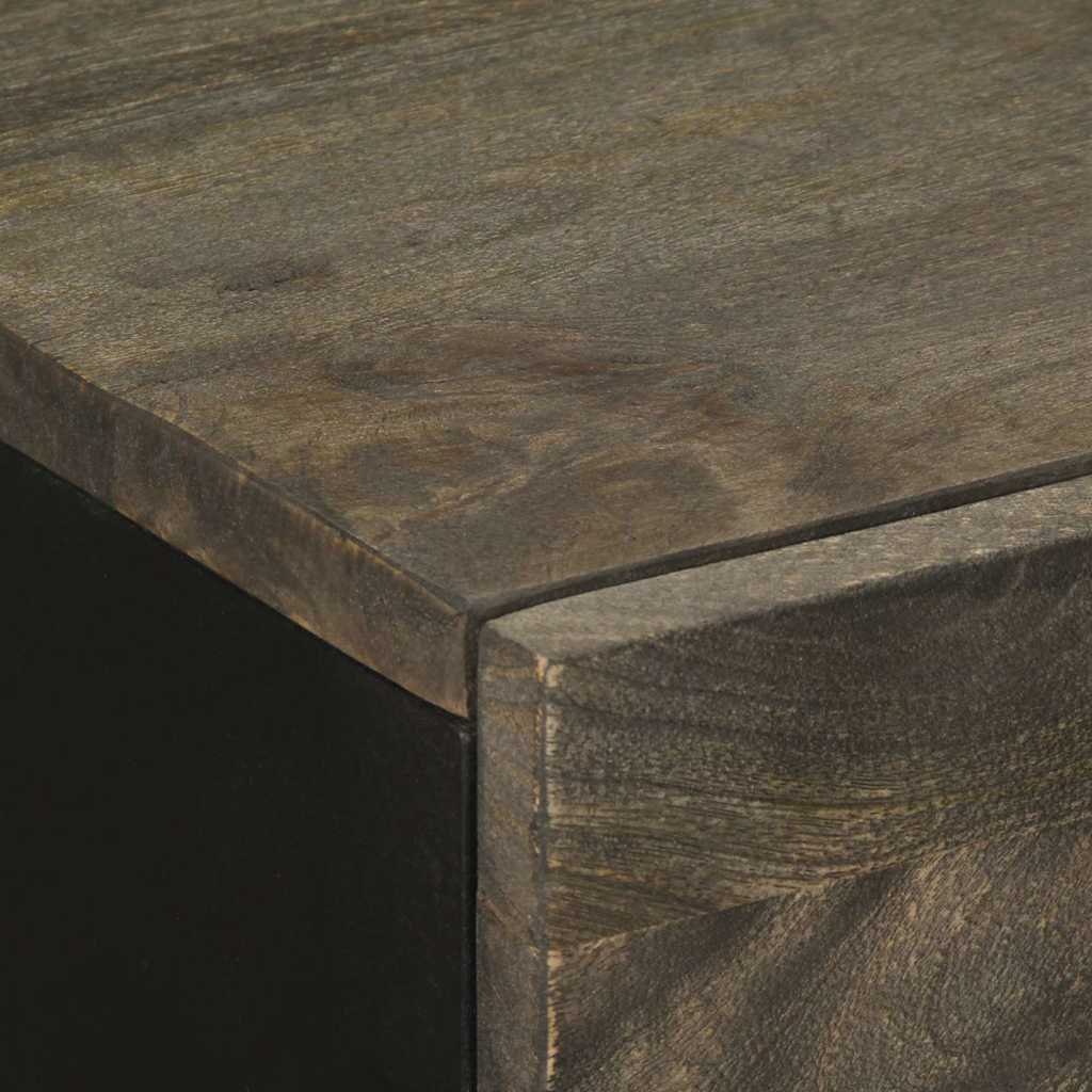 Sideboards 2 pcs Black 60x33x75 cm Solid Wood Mango