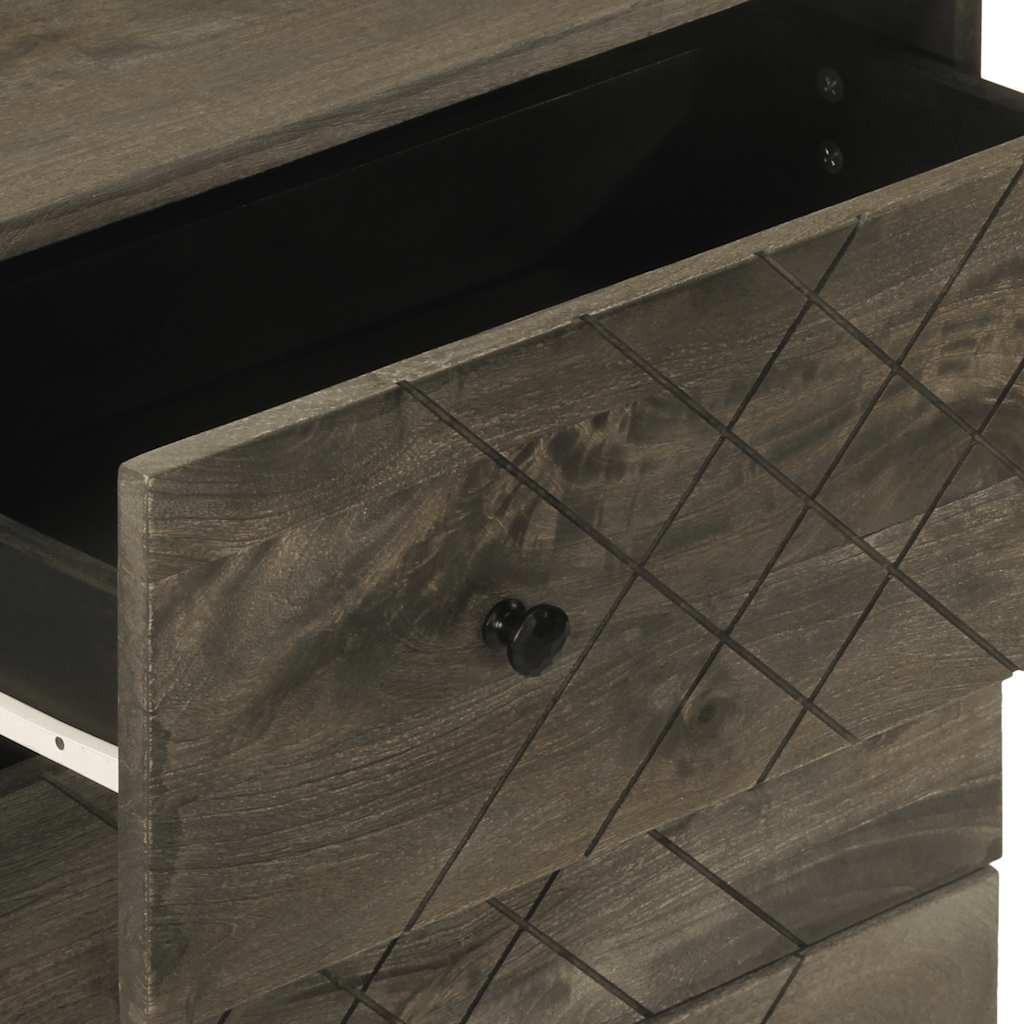 Sideboards 2 pcs Black 60x33x75 cm Solid Wood Mango