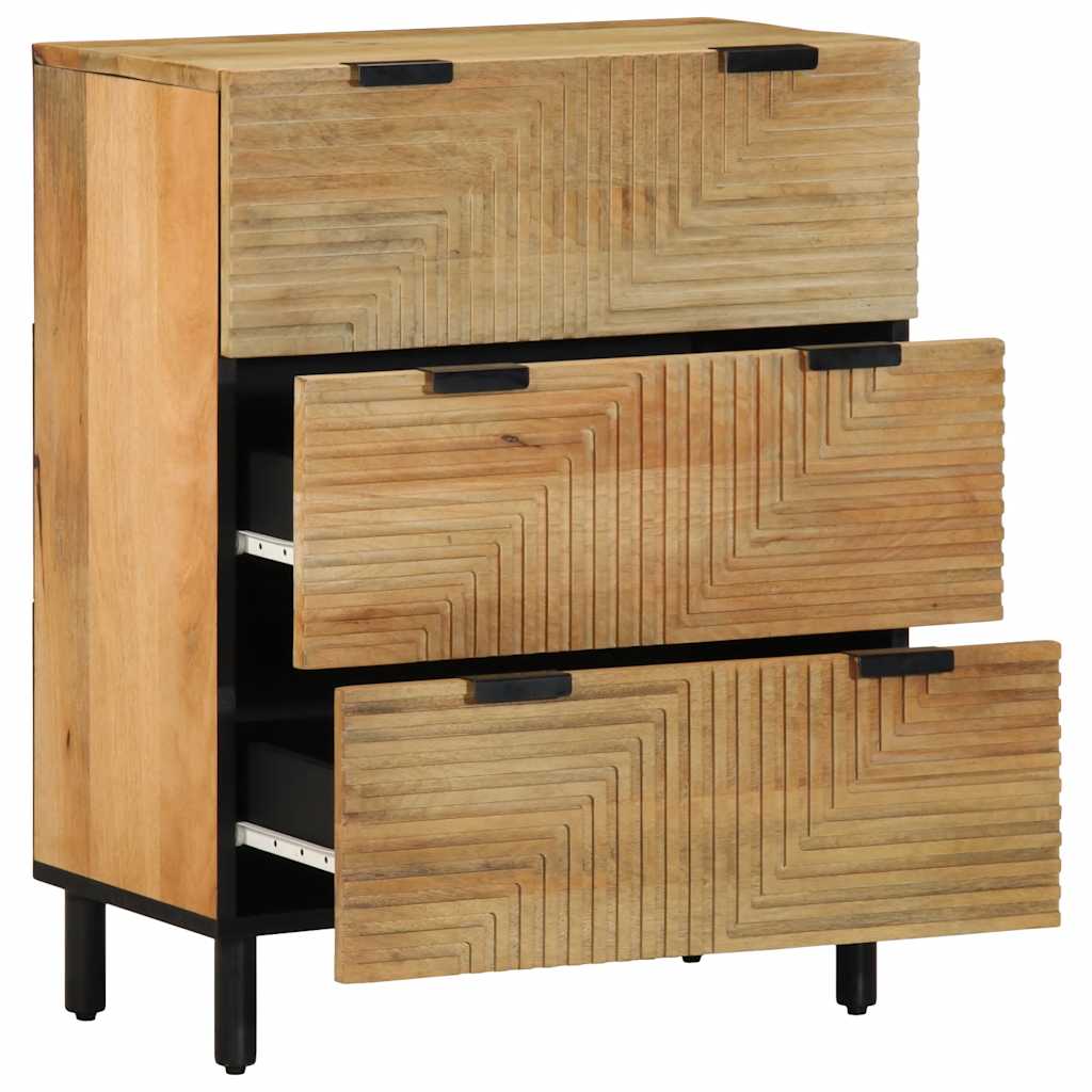 vidaXL Sideboards 2 pcs Brown 60x33x75 cm Solid Wood Mango