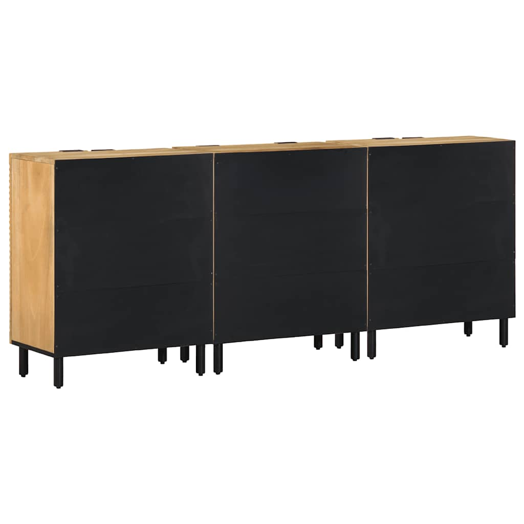 vidaXL 3 Piece Sideboards Brown 60x33x75 cm Solid Wood Mango