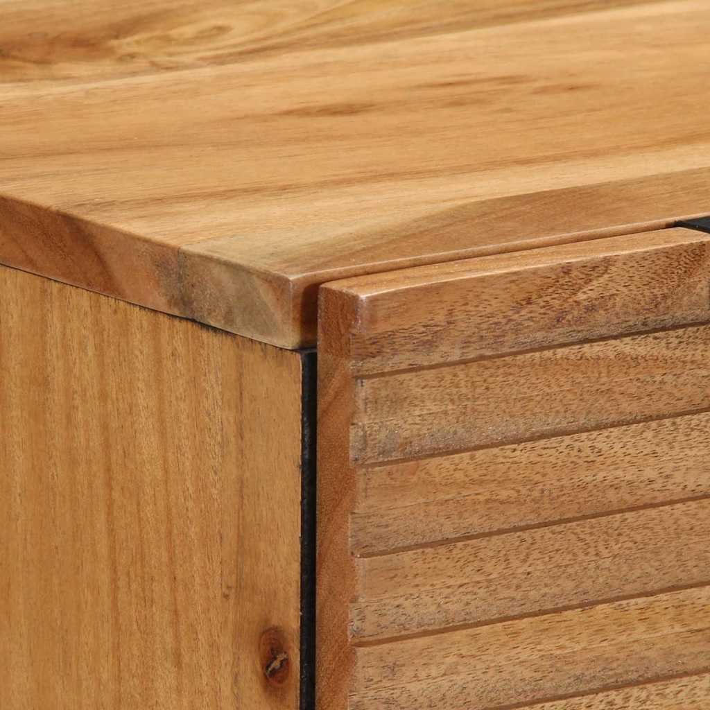 Sideboard Set 2 pcs 120 x 33 x 75 cm Solid Acacia Wood
