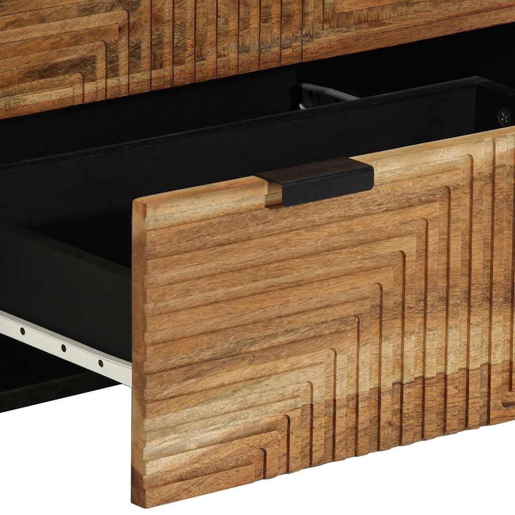 Sideboard Set 2 pcs 120 x 33 x 75 cm Solid Acacia Wood