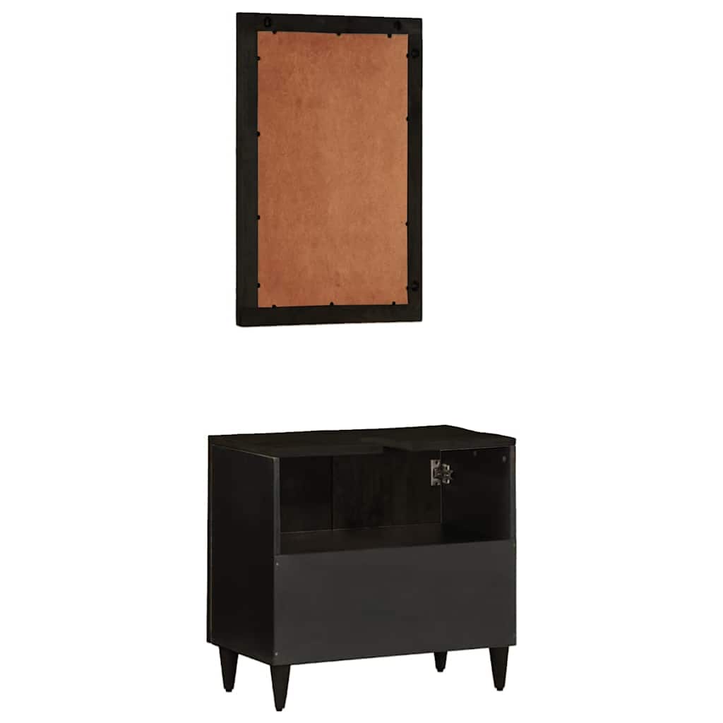 2 Piece Bathroom Furniture Set Solid Wood Mango