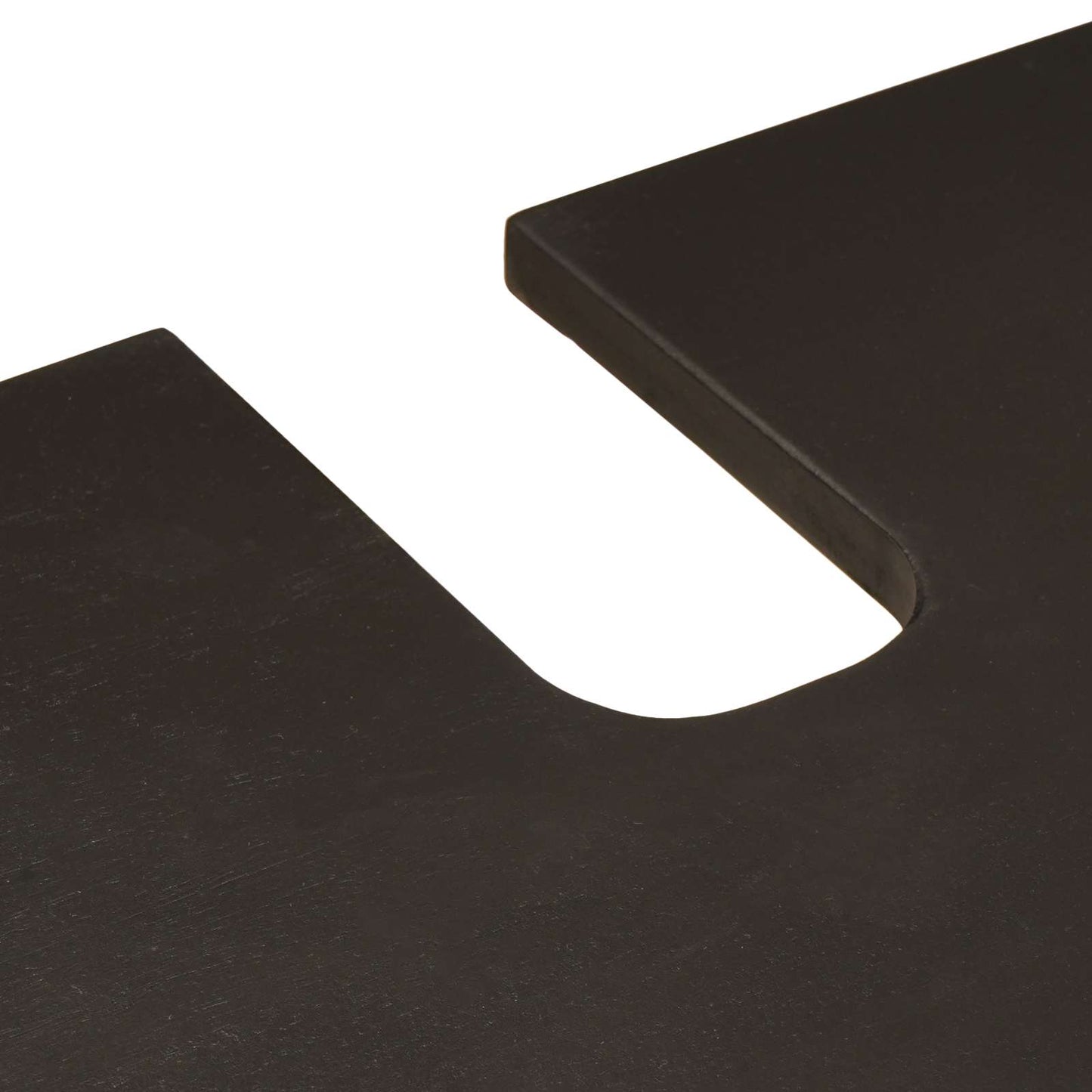 Bathroom Cabinet Set 2 pcs Black and Brass Solid Mango Wood