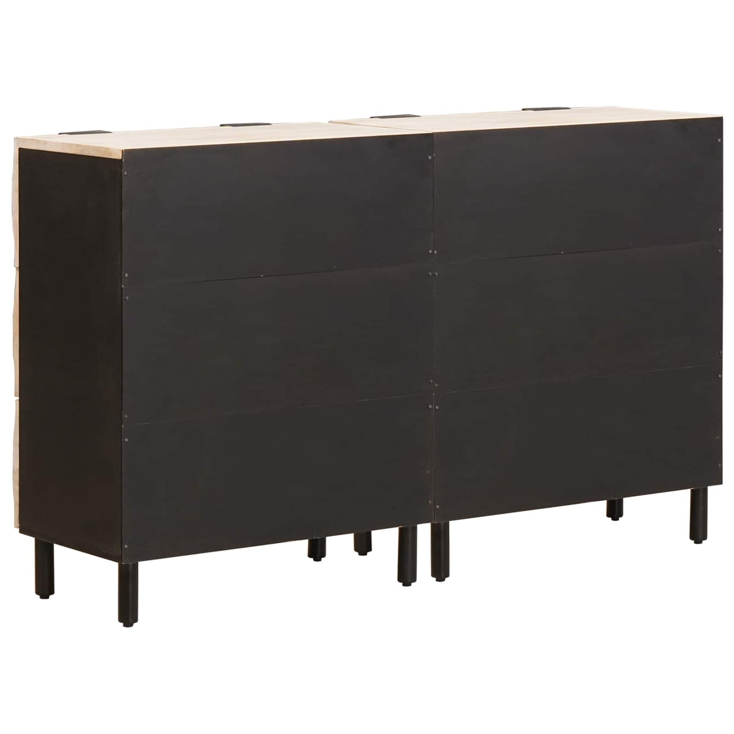 Sideboard 2 pcs White Wash Finish 60 x 33 x 75 cm