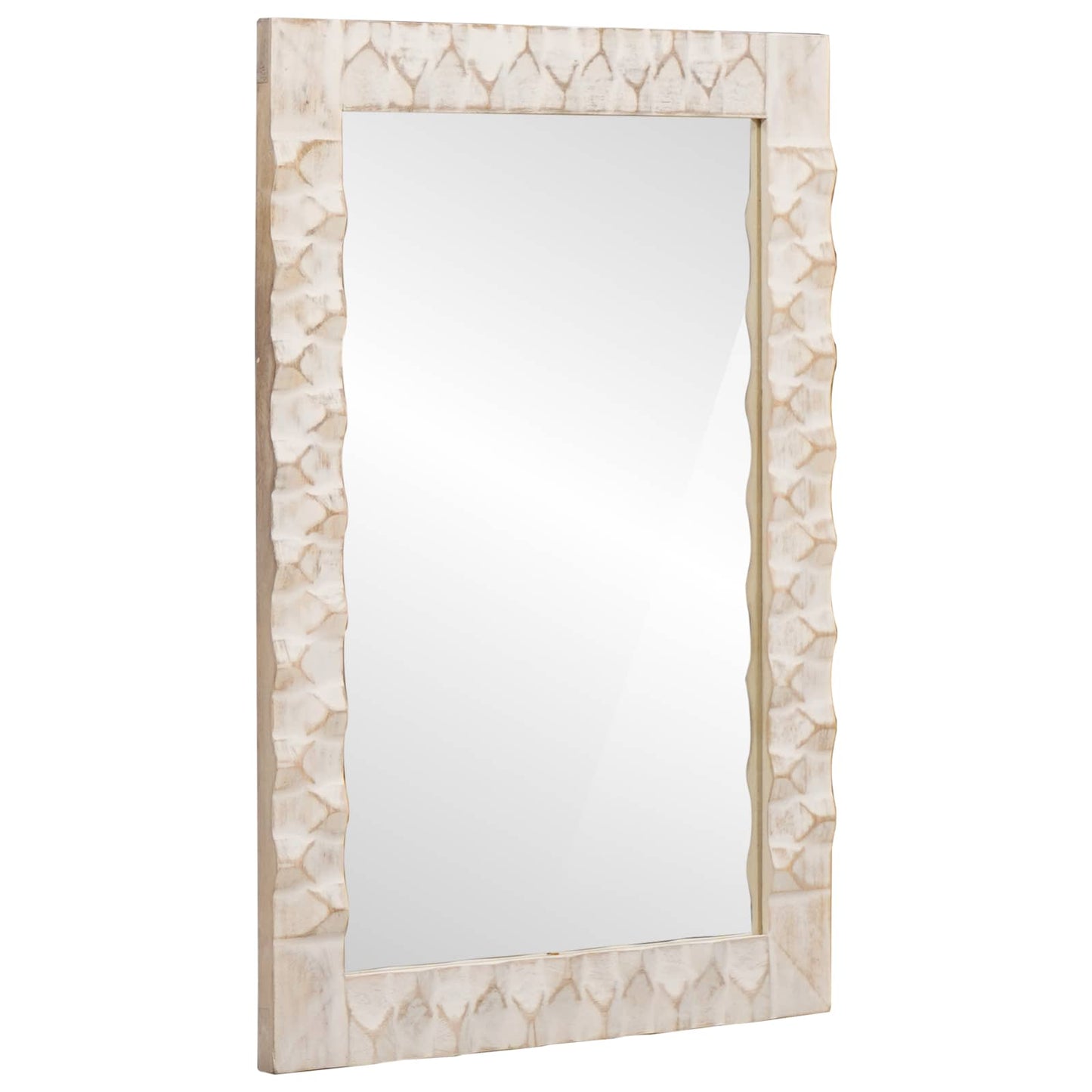 Bathroom Sets 3 pcs White Wash Finish Solid Mango Wood