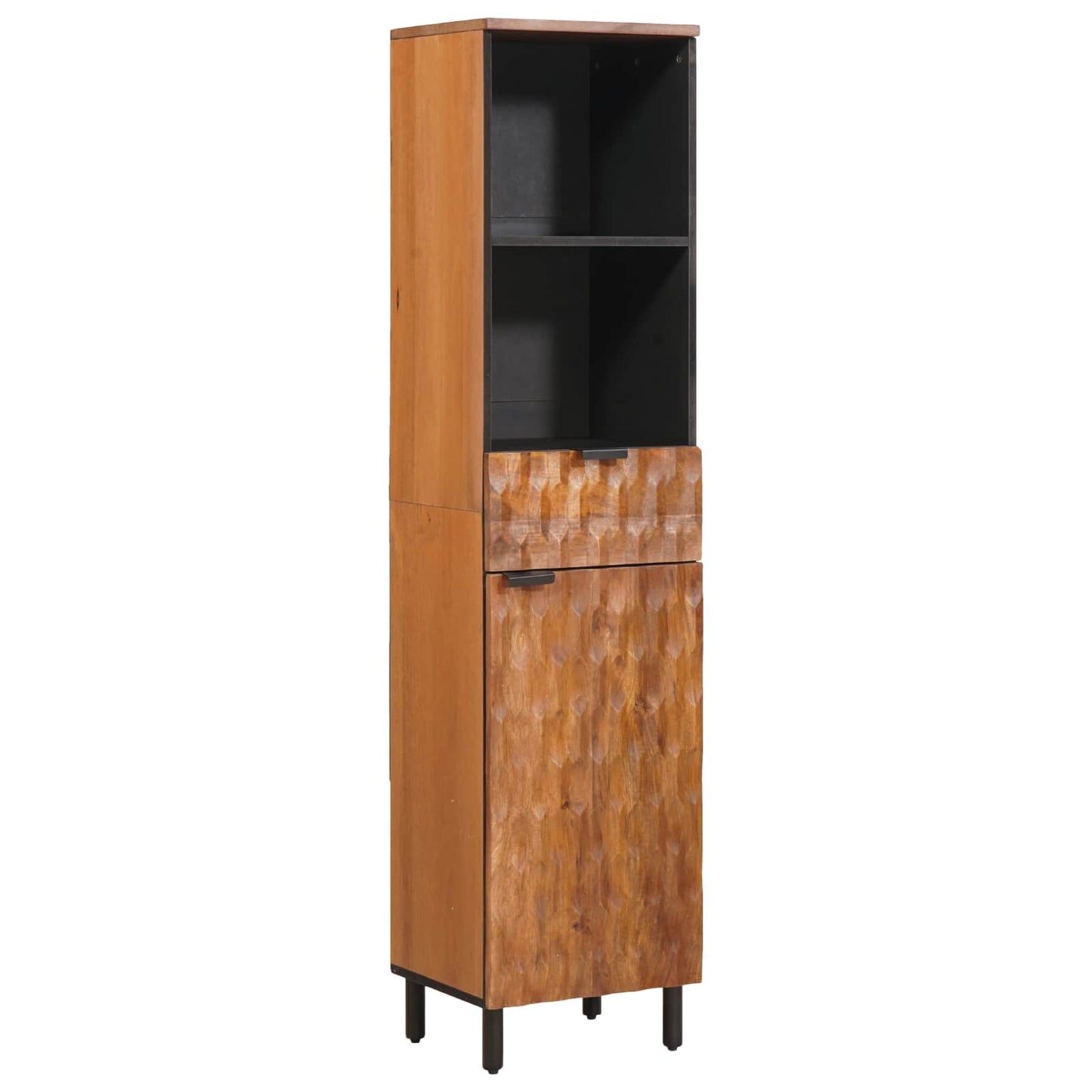 Bathroom Sets 3 pcs Acacia Brown Winish Solid Mango Wood