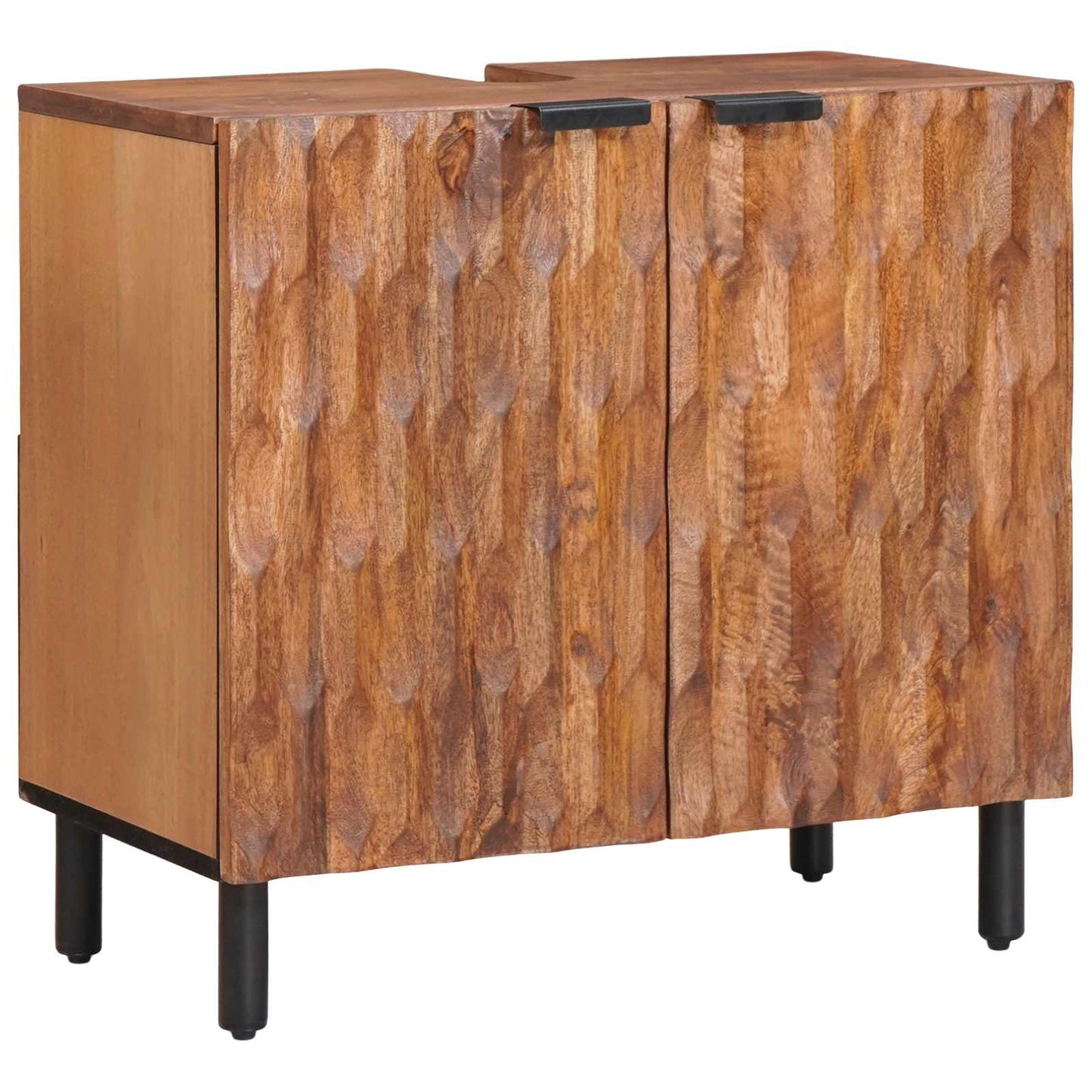 Bathroom Sets 5 pcs Acacia Brown Winish Solid Mango Wood
