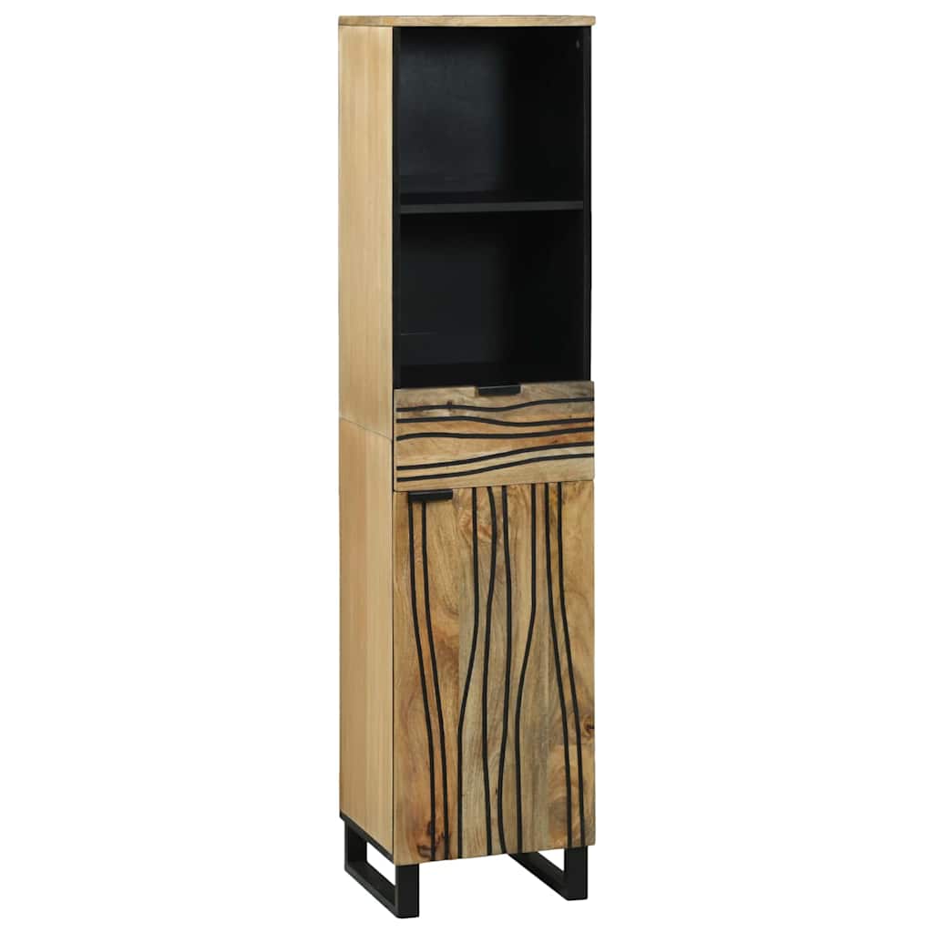 Bathroom Furniture Set with Drawer 3 pcs Brown Engineered Wood