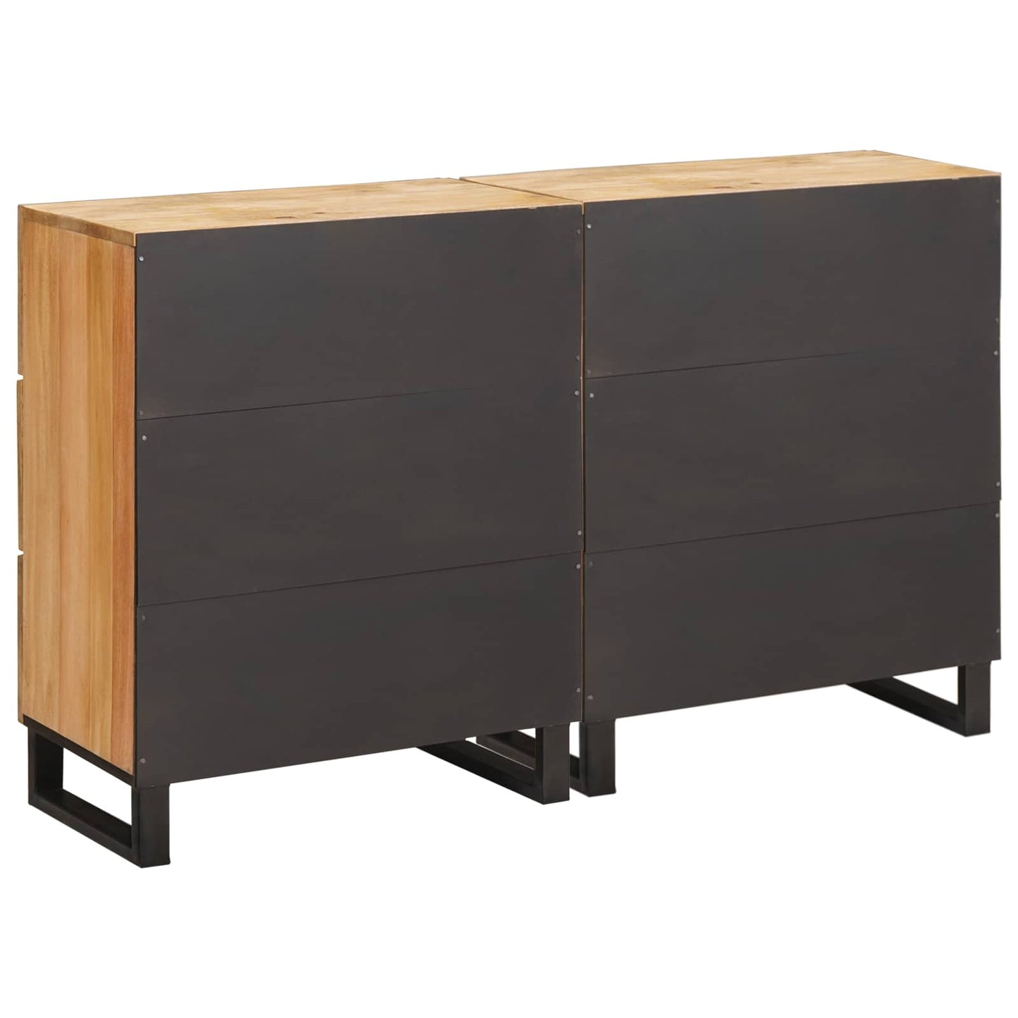 Sideboard 2 pcs Brown 60 x 33 x 75 cm Solid Mango Wood