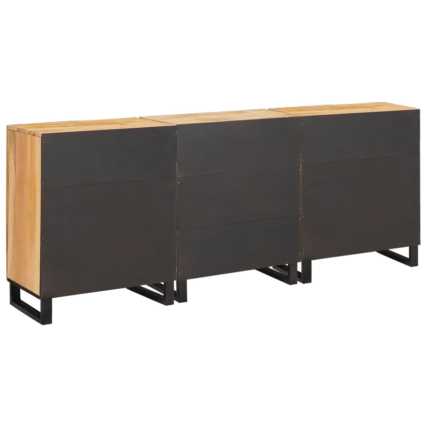 Sideboard 3 pcs Brown 180 x 33 x 75 cm Solid Mango Wood