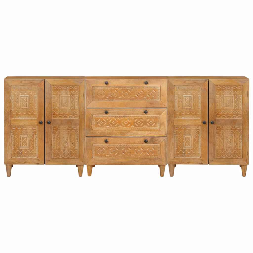 Sideboard 3 pcs 180 x 33.5 x 75 cm Solid mango wood Brown