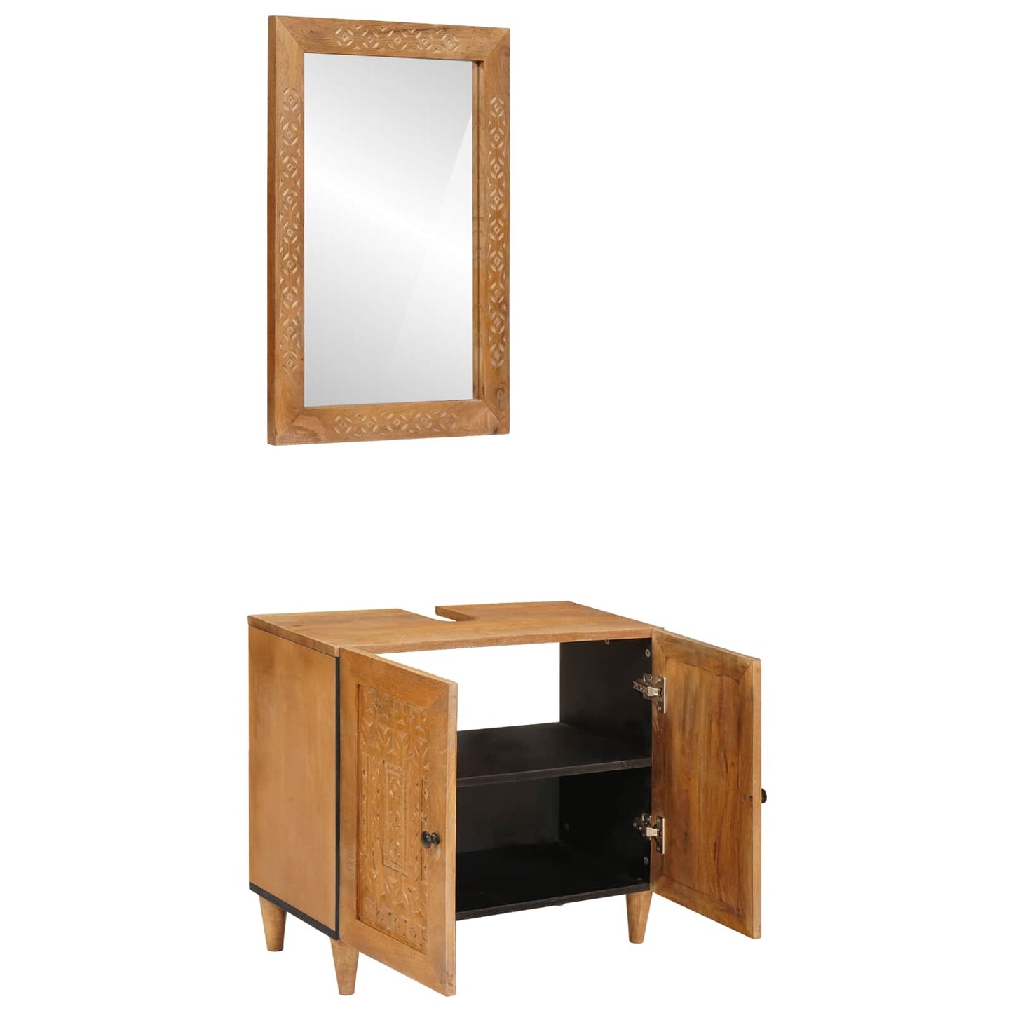 Bathroom Furniture Set 2 pcs Brown Engineered Wood