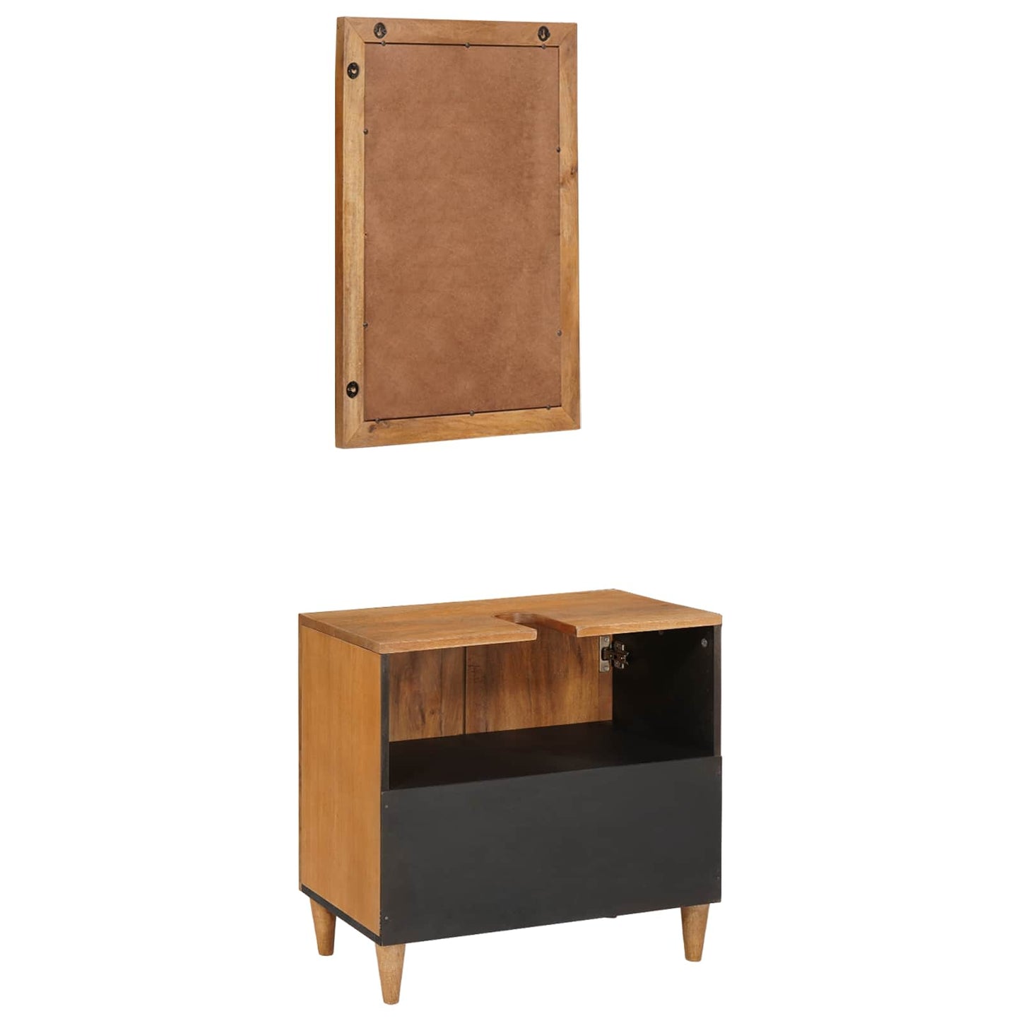 Bathroom Furniture Set 2 pcs Brown Engineered Wood