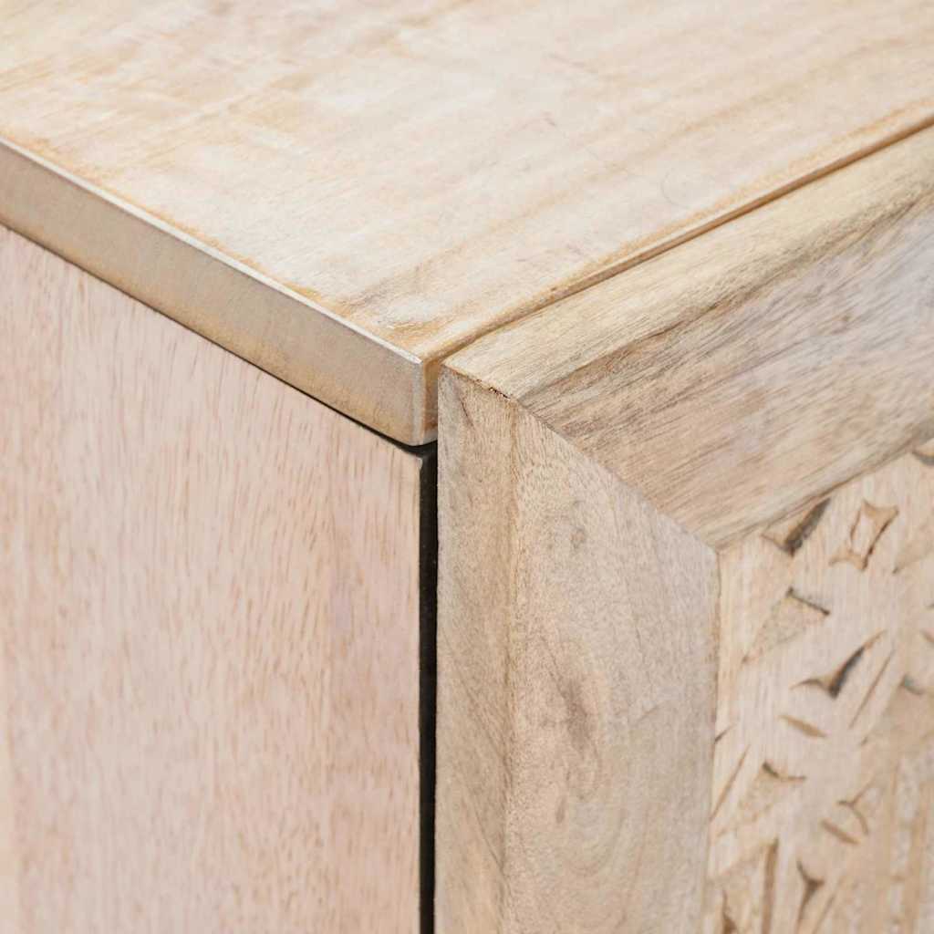 Sideboard 3 pcs White 180 x 33.5 x 75 cm Solid mango wood