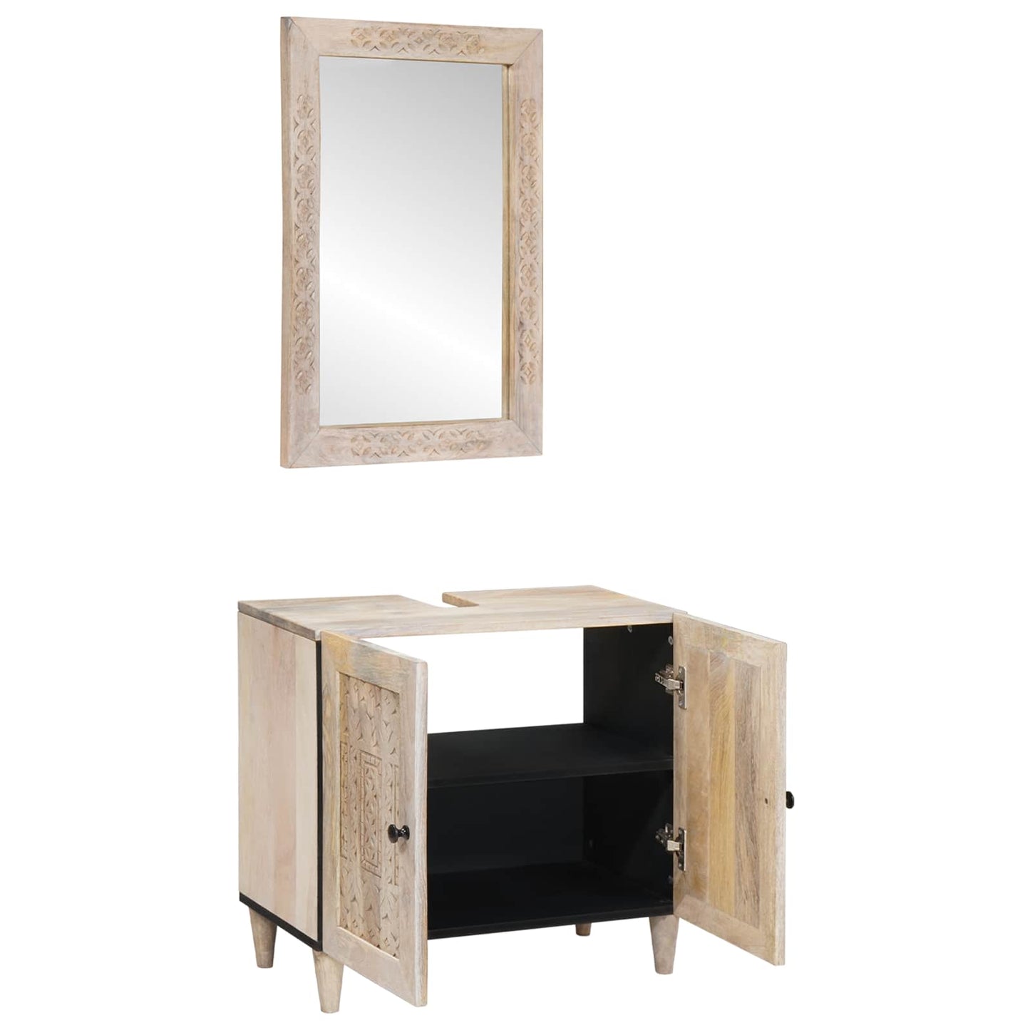 Bathroom Furniture Set 2 pcs White Engineered Wood