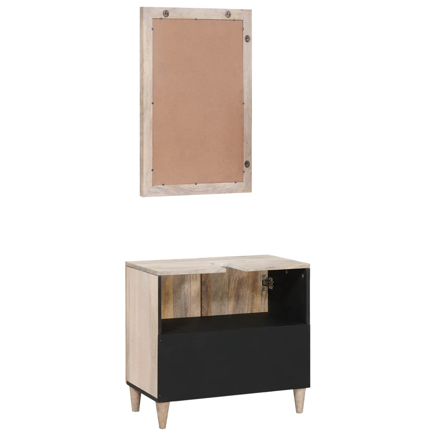 Bathroom Furniture Set 2 pcs White Engineered Wood