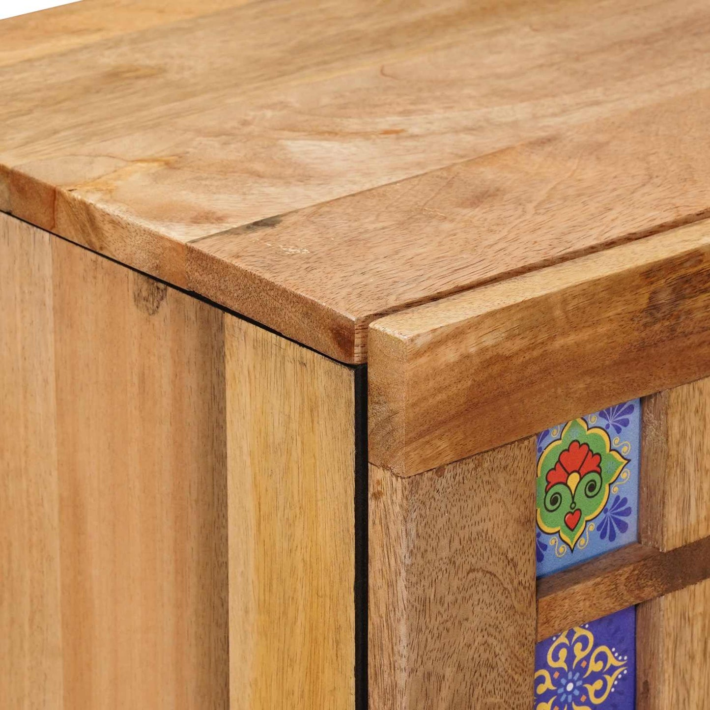 Sideboard 3 pcs Natural 60 x 33.5 x 75 cm Solid Mango Wood