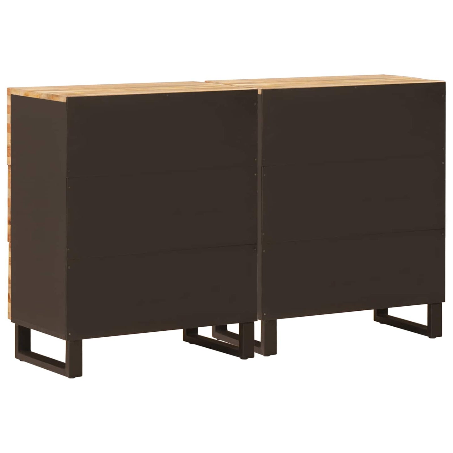 Sideboard 2 pcs Brown 60 x 33 x 75 cm Solid Mango Wood