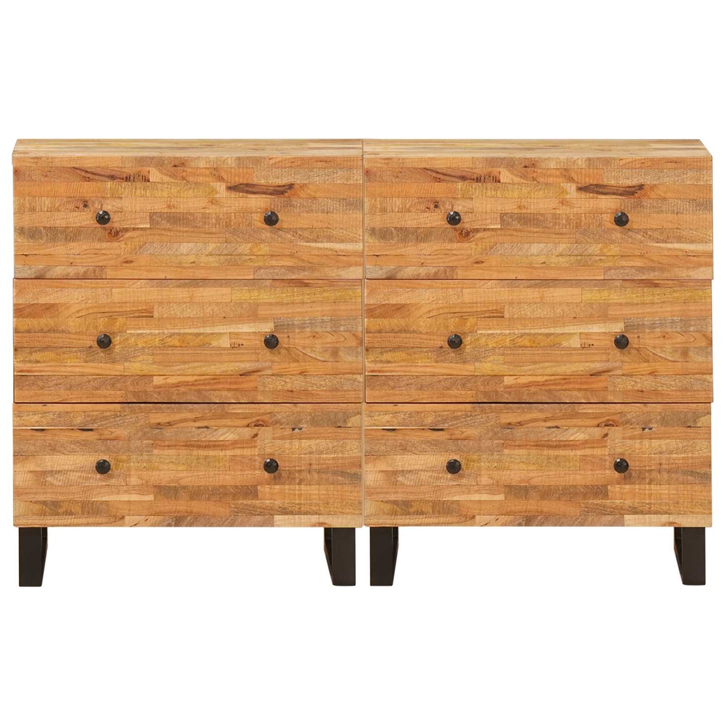 Sideboard 2 pcs Brown 60 x 33 x 75 cm Solid Mango Wood