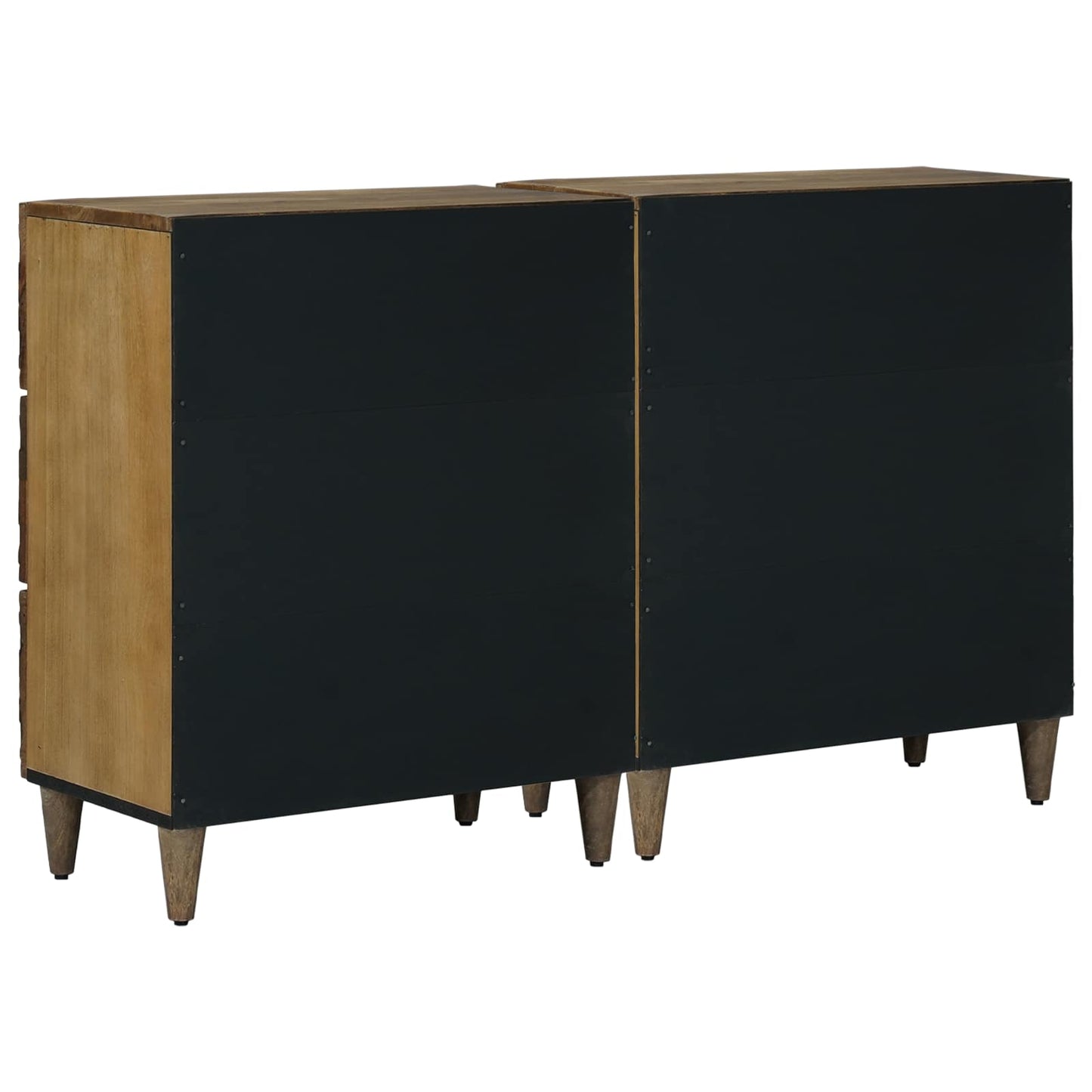 Sideboard 2 pcs Brown 60 x 33.5 x 75 cm Solid Mango Wood