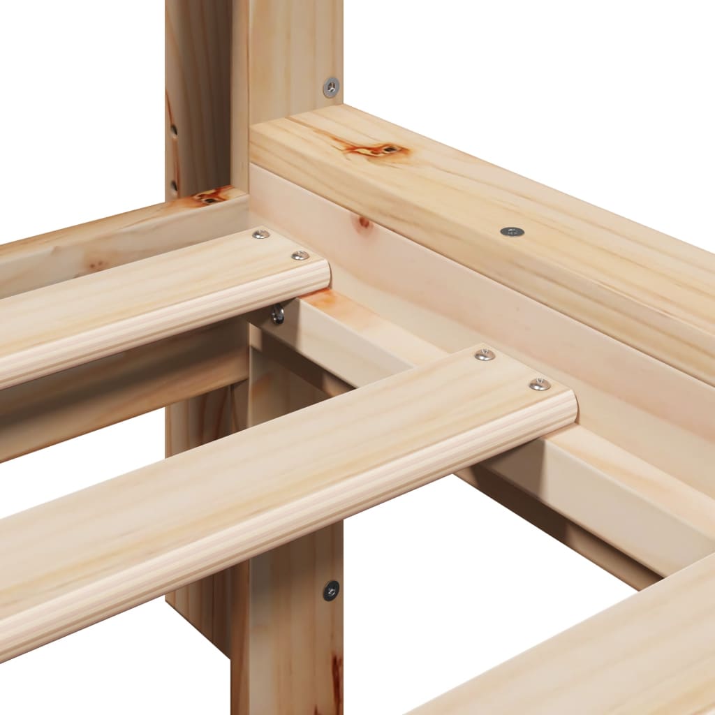 Bed Frame without Mattress 160x200 cm Solid Wood Pine
