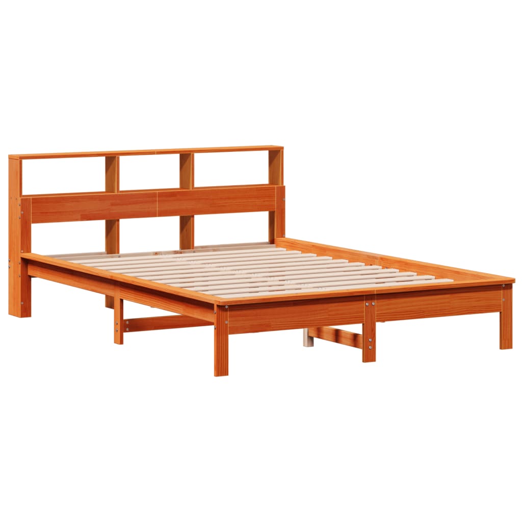 Bed Frame | Wax brown | Solid pinewood, plywood | King Size | Bed Frame