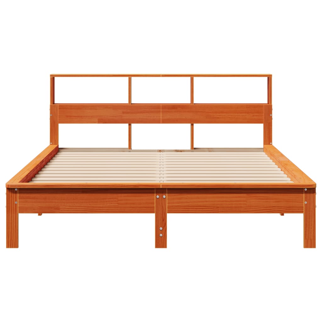 Bed Frame | Wax brown | Solid pinewood, plywood | King Size | Bed Frame