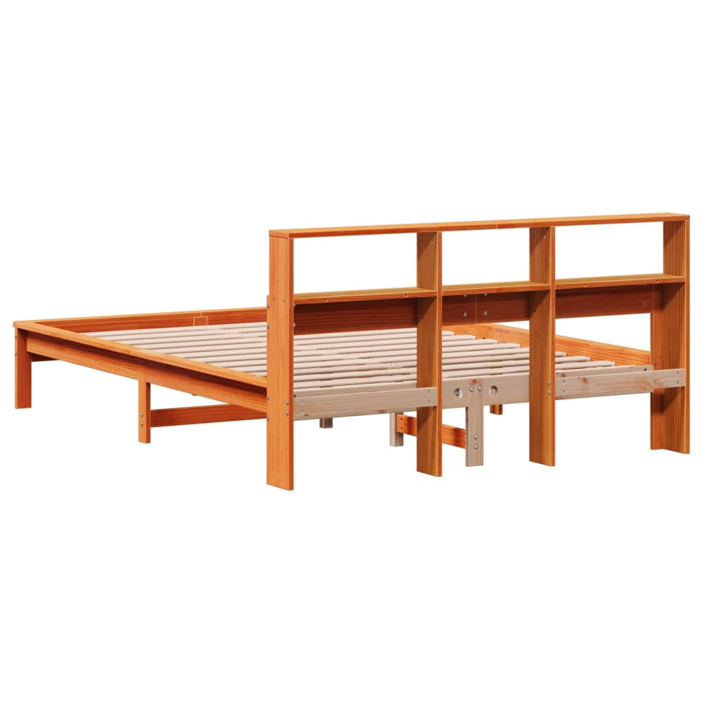 Bed Frame | Wax brown | Solid pinewood, plywood | King Size | Bed Frame