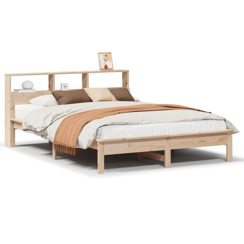 Bed Frame without Mattress 140x200 cm Solid Wood Pine