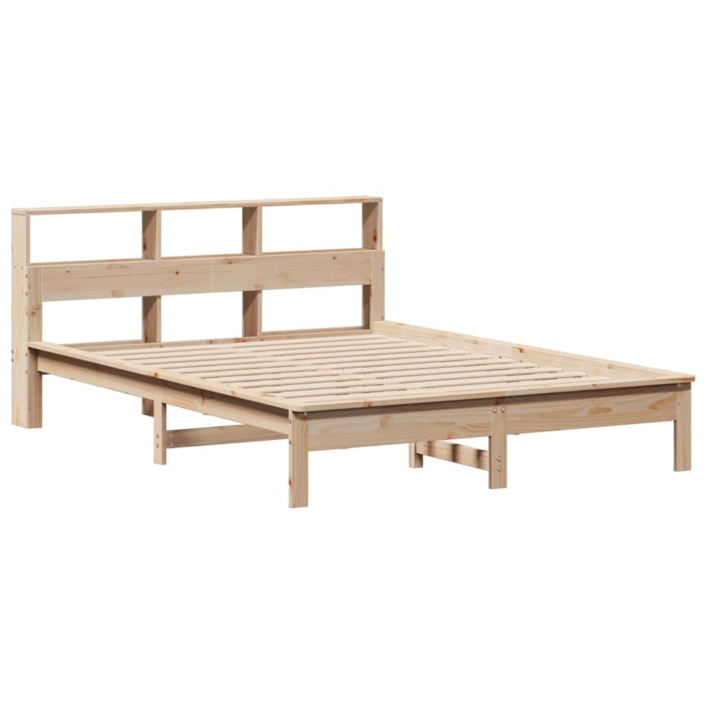 Bed Frame without Mattress 140x200 cm Solid Wood Pine