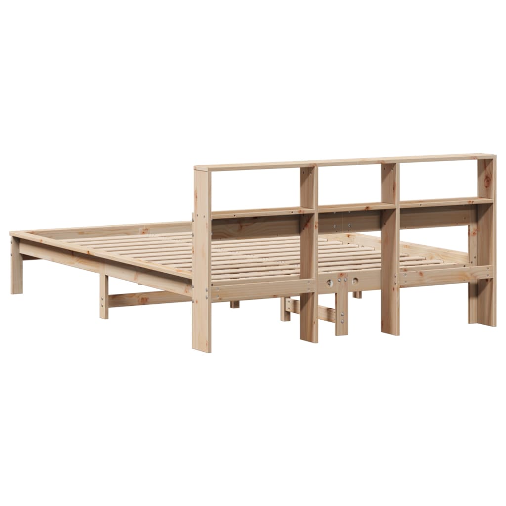 Bed Frame without Mattress 140x200 cm Solid Wood Pine