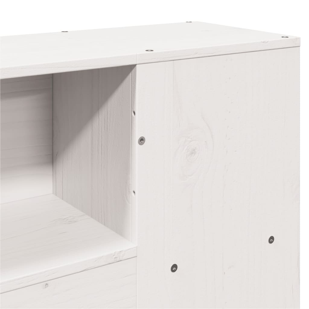 Bed Frame without Mattress White 135x190 cm Double Solid Wood Pine