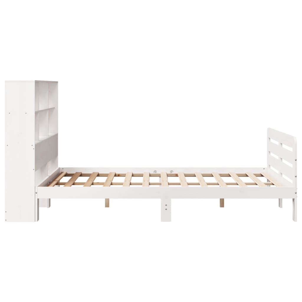 Bed Frame without Mattress White 160x200 cm Solid Wood Pine