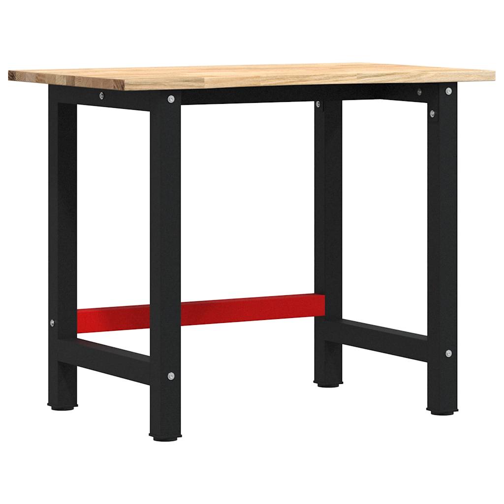 vidaXL Workbench 100x60x81.5 cm Solid Wood Oak