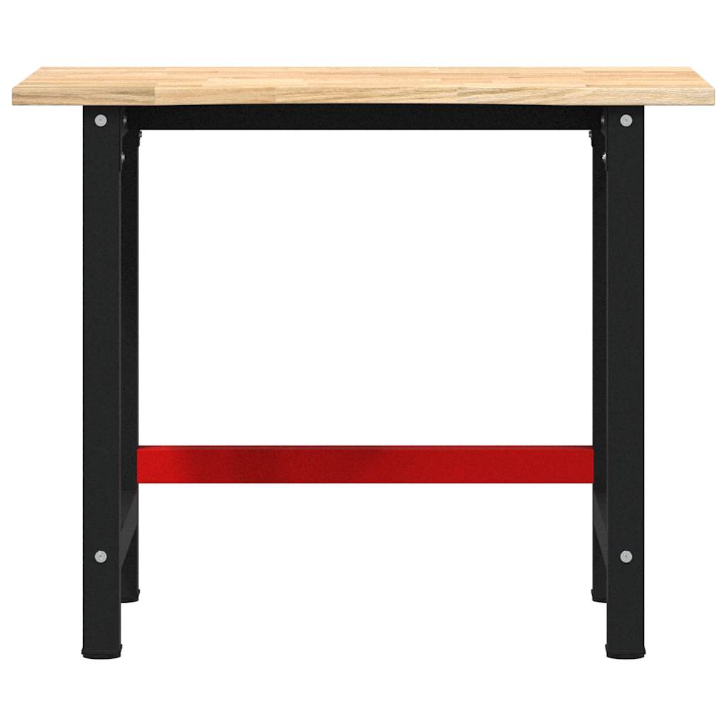 vidaXL Workbench 100x60x81.5 cm Solid Wood Oak