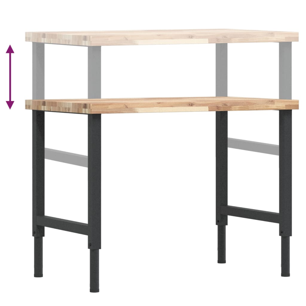 Workbench 100x60x(73-99.5) cm Solid Wood Acacia Rectangular