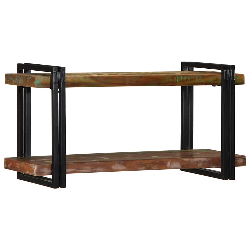 Wall Shelf Multicolour Solid Wood Reclaimed