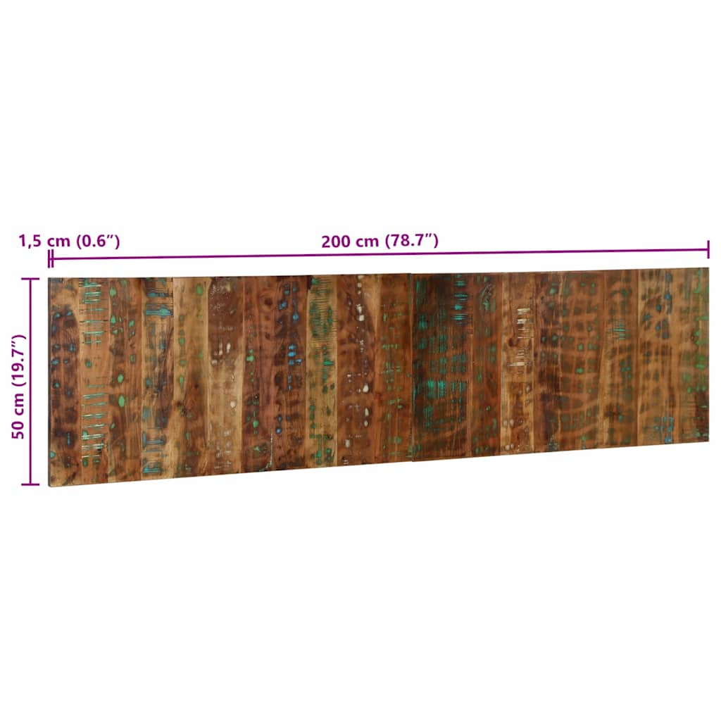 vidaXL Headboard Multicolour 200 cm Solid Wood Reclaimed