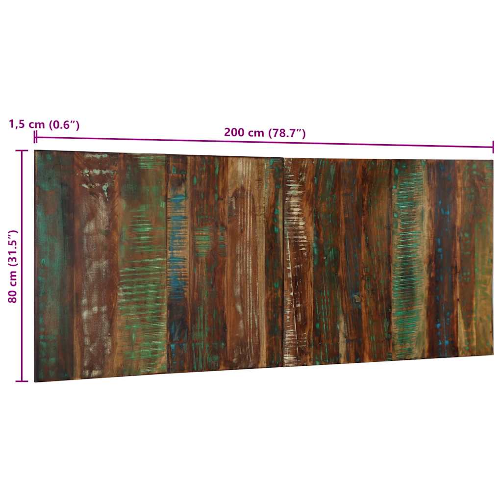 vidaXL Headboard Multicolour 200 cm Solid Wood Reclaimed