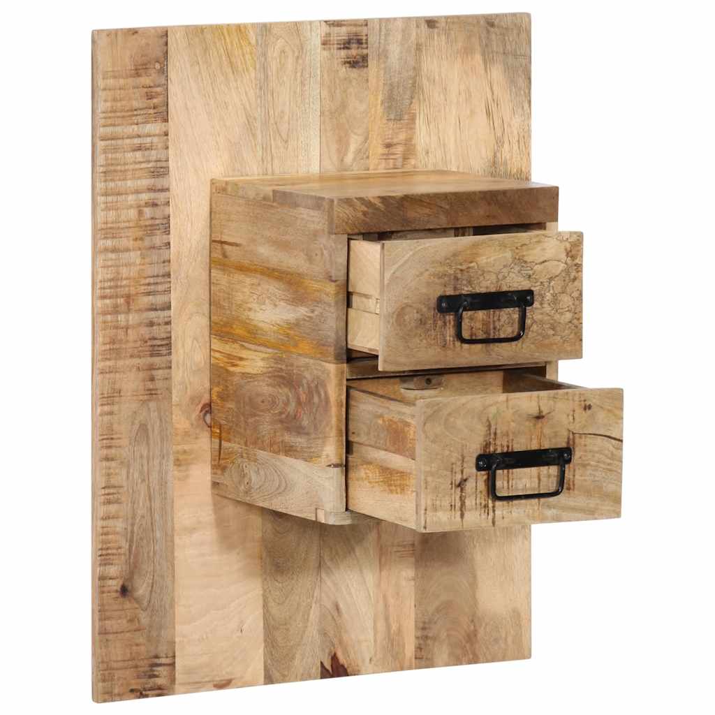 Bedside Cabinet 60x32x80 cm Solid Rough Wood Mango